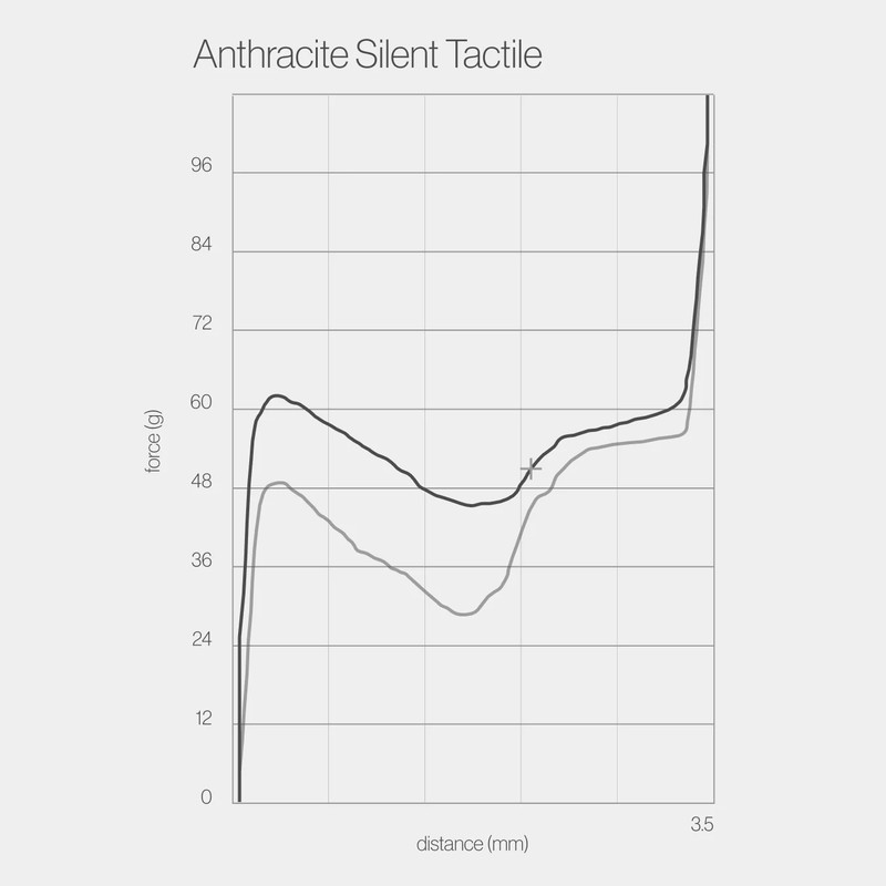 Anthracite Silent Tactile Switches - Qty:110